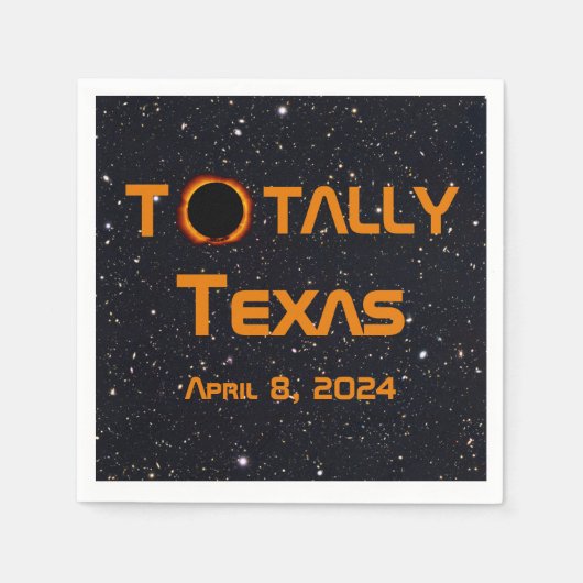 Serviette En Papier Totalement Texas 2024 Solar Eclipse (Devant)