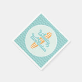 Serviette En Papier Totally Twobular Surf Beach 2e Anniversaire (Coin)