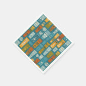 Serviette En Papier Totems Tiki Rétro (Coin)