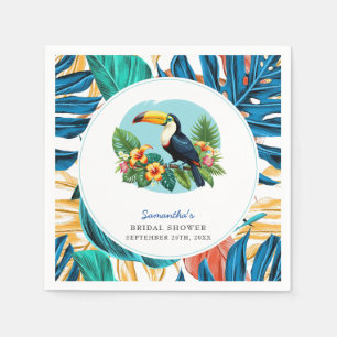 Serviette En Papier Toucan Réception de Mariage Été Forêt Tropicale