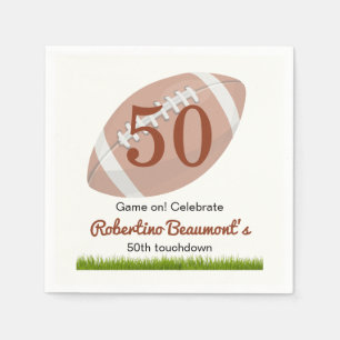Serviette En Papier Touchdown Cinquante Anniversaire de 50 ans drôle d
