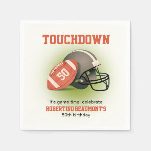 Serviette En Papier Touchdown Cinquante Football Vintage 50e anniversa