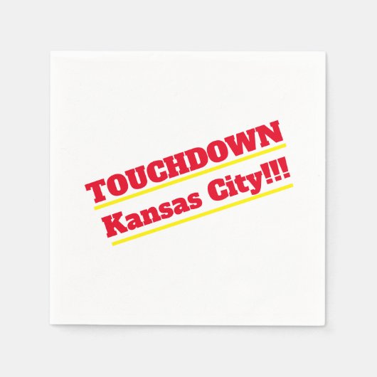 Serviette En Papier Touchdown Kansas City Cocktail Napkins (Devant)