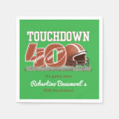 Serviette En Papier Touchdown Quarty Funny Football 40e anniversaire (Devant)