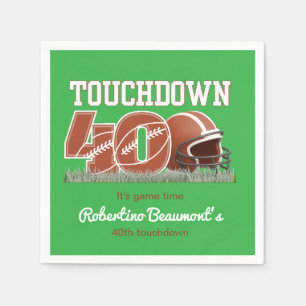 Serviette En Papier Touchdown Quarty Funny Football 40e anniversaire