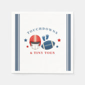 Serviette En Papier Touchdowns et minuscules orteils, baby shower de f (Devant)