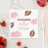 Serviette En Papier Touchdowns ou Tutus Genre Reveal (En situation)