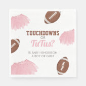 Serviette En Papier Touchdowns ou Tutus Genre Reveal (Devant)