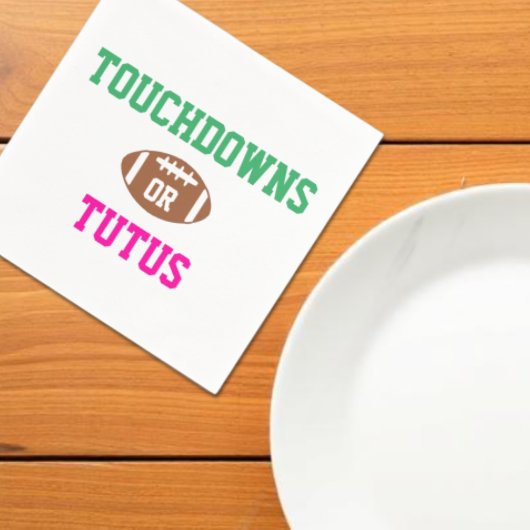 Serviette En Papier Touchdowns ou Tutus Genre Reveal