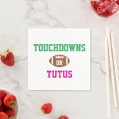 Serviette En Papier Touchdowns ou Tutus Genre Reveal (En situation)
