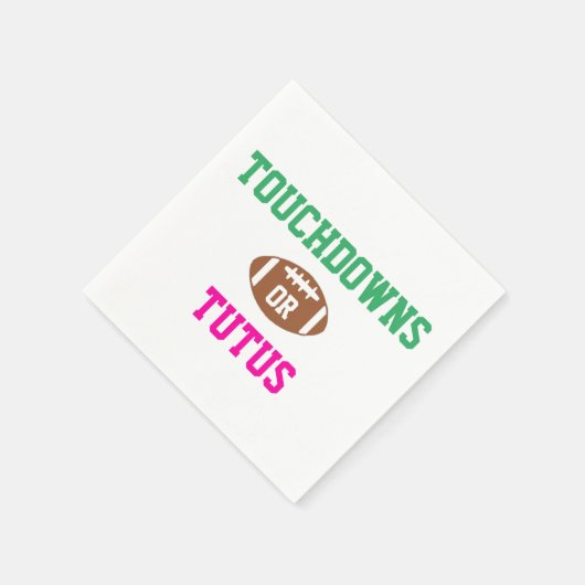 Serviette En Papier Touchdowns ou Tutus Genre Reveal (Coin)