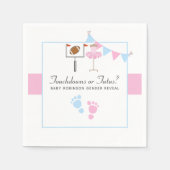 Serviette En Papier Touchdowns ou Tutus Genre Reveal Party (Devant)