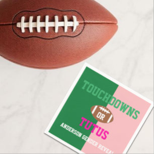 Serviette En Papier Touchdowns ou Tutus Révélation du Sexe