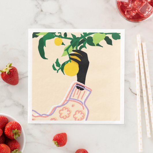 Serviette En Papier Touche Citrus (En situation)