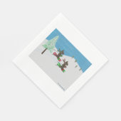 SERVIETTE EN PAPIER TOUCHER LES SLOPES (Coin)