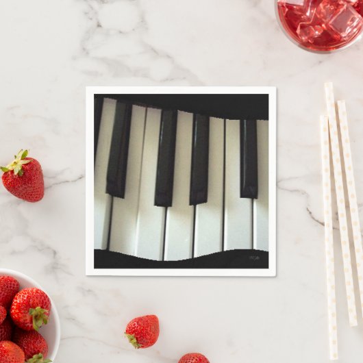Serviette En Papier Touches clavier/piano (En situation)