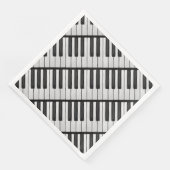 Serviette En Papier Touches de piano noir et blanc (Coin)