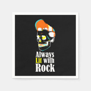 Serviette En Papier Toujours allumé avec du rock