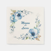 Serviette En Papier Toujours bleu : serviettes Mariage personnalisées (Devant)