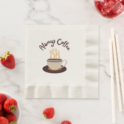 Serviette En Papier Toujours Café Diffusant Hot Cup De Café (En situation)