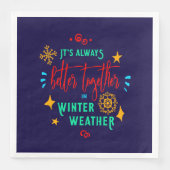 Serviette En Papier Toujours mieux ensemble en hiver Noël, ZSG (Devant)