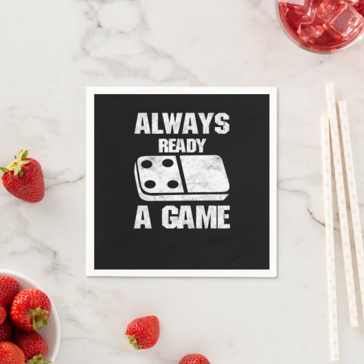 Serviette En Papier Toujours Prêt Dominos Carreaux Puzzler Jeu Cadeau (En situation)