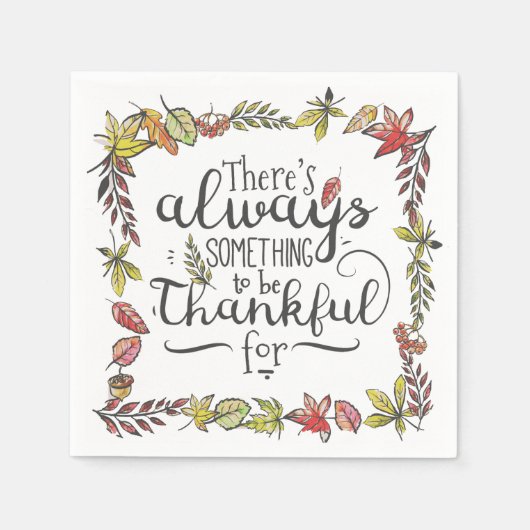 Serviette En Papier Toujours Quelque Chose À Remercier Pour | Serviett (Devant)