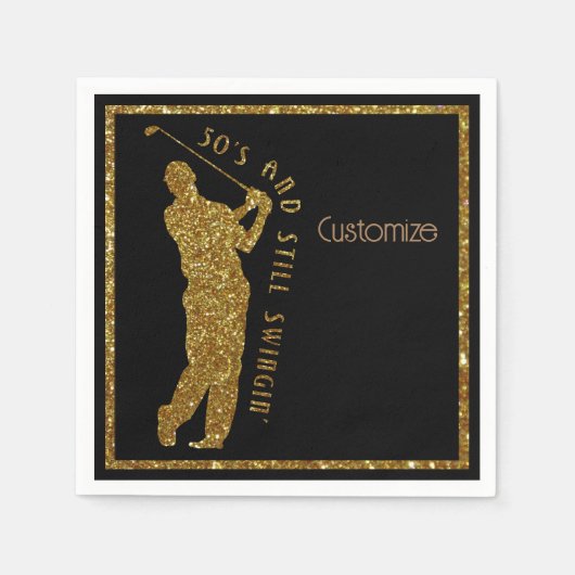 Serviette En Papier Toujours Swingin' Golfers 50 À 59 (Devant)