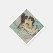 Serviette En Papier Toulouse-Lautrec - En Lit, Baiser (Coin)