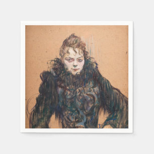 Serviette En Papier Toulouse-Lautrec - Femme au boa noir