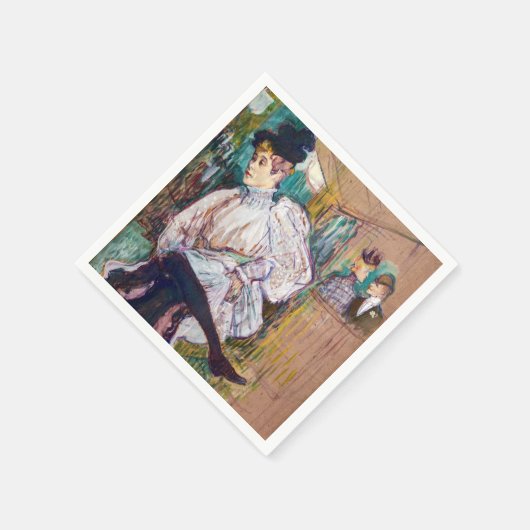 Serviette En Papier Toulouse-Lautrec - Jane Avril Dancing (Coin)