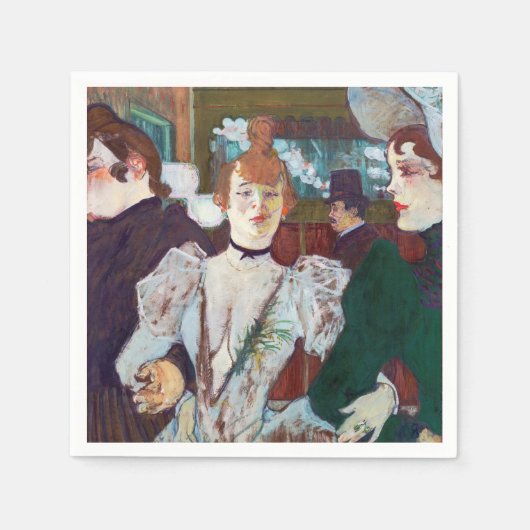Serviette En Papier Toulouse-Lautrec - La Goulue Arrivée à la Rouge (Devant)