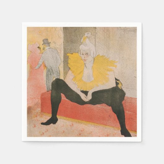 Serviette En Papier Toulouse-Lautrec - Mademoiselle Cha-u-kao Siège (Devant)