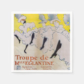 Serviette En Papier Toulouse-Lautrec - Troupe de Mlle Eglantine (Devant)