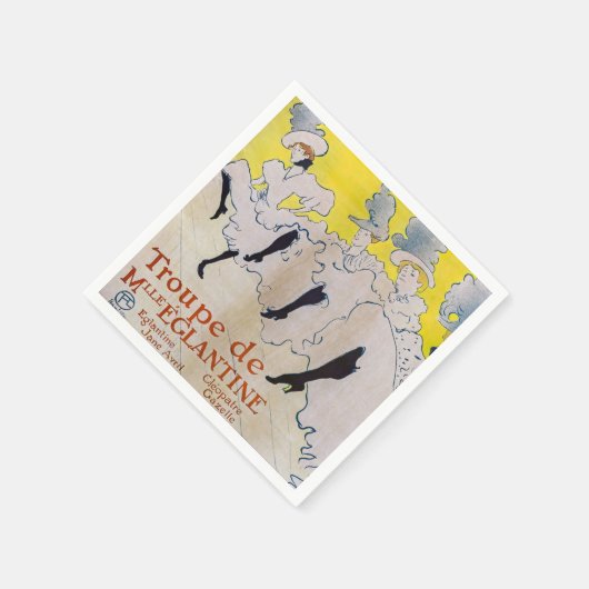 Serviette En Papier Toulouse-Lautrec - Troupe de Mlle Eglantine (Coin)
