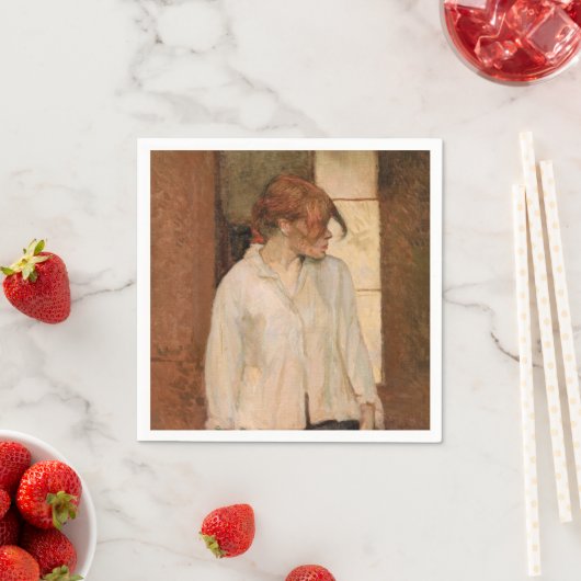 Serviette En Papier Toulouse-Lautrec - Un Montrouge, Rosa La Rouge (En situation)