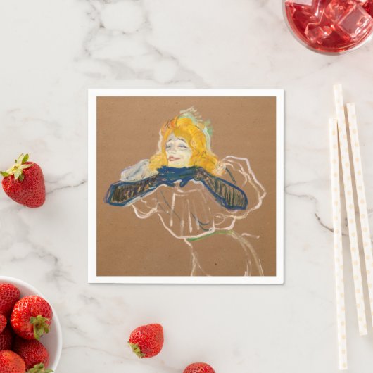 Serviette En Papier Toulouse-Lautrec - Yvette Guilbert Singing (En situation)