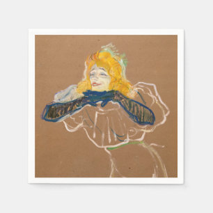 Serviette En Papier Toulouse-Lautrec - Yvette Guilbert Singing