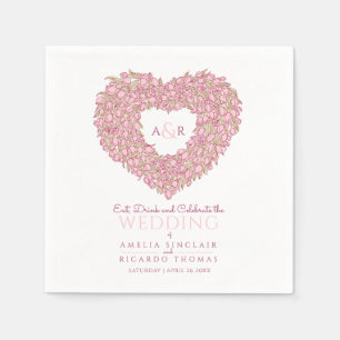 Serviette En Papier Toupie rose mariage