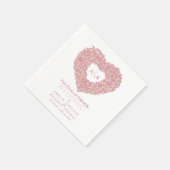 Serviette En Papier Toupie rose mariage (Coin)