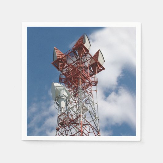 Serviette En Papier Tour de télécommunications micro-ondes (Devant)