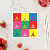 Serviette En Papier Tour Eiffel (En situation)
