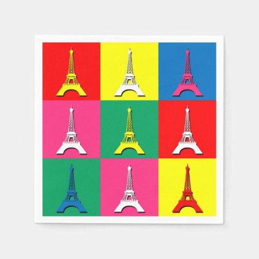 Serviette En Papier Tour Eiffel (Devant)