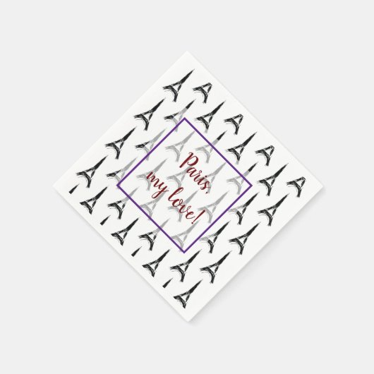 Serviette En Papier Tour Eiffel (Coin)