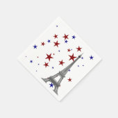 Serviette En Papier Tour Eiffel avec étoiles (Coin)