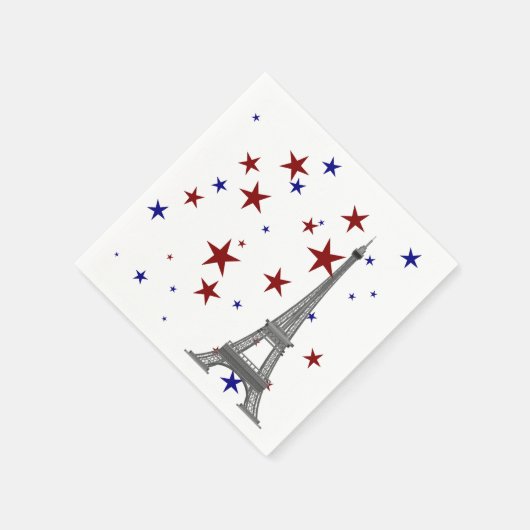Serviette En Papier Tour Eiffel avec étoiles (Coin)