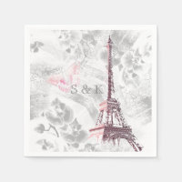 Tour Eiffel contre l'arrière - plan des orchidées