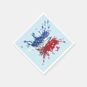 Serviette En Papier Tour Eiffel, Drapeau de France (Coin)