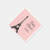 Serviette En Papier Tour Eiffel Éclairage Baby shower Napkin (Coin)