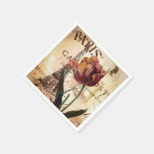 Serviette En Papier Tour Eiffel et tulip (Coin)